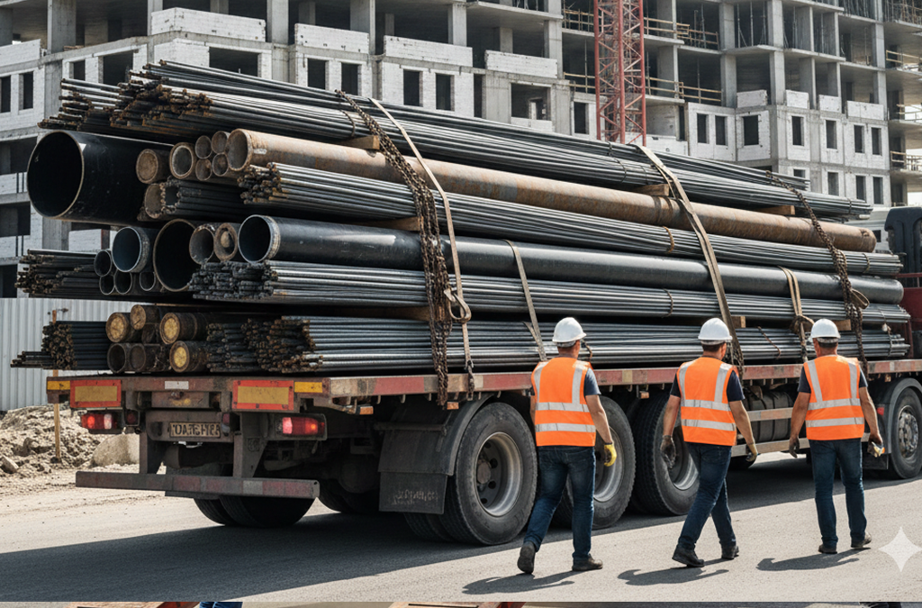 pengiriman bahan proyek